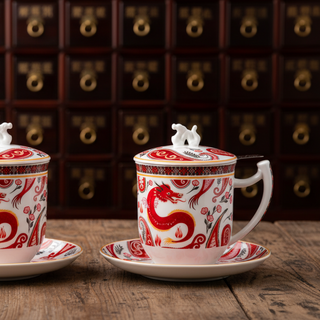 Kräuterteetasse "Zora", mit Filter, 0,35 l, 4tlg., Fine Bone China