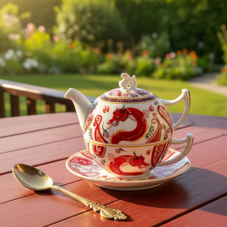 Tea-for-one "Zora", 0,5l/0,25l, 4tlg., Fine Bone China