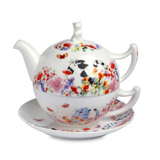 Tea-for-one "Fiona", 0,5l/0,25l, 4tlg, Fine Bone China