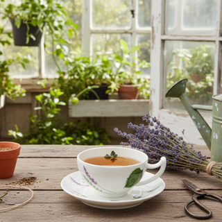 Tasse und Untere "Prima Vera", 0,18 l, Bone China