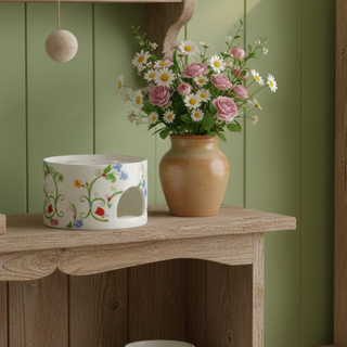Stövchen "Fleurette" H. 8 /  Ø 12 cm, Bone China