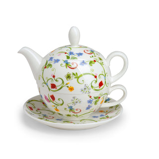 Tea-for-one "Fleurette", 0,5 l / 0,25 l, Bone China