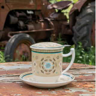Kräuterteetasse mit Filter & Untere "Casablanca"