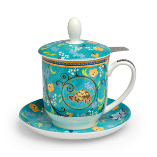 Kräuterteetasse mit Filter "Clara", 0,35 l, 4tlg, Bone China