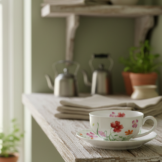 Tasse und Untere "Lotta", 0,18 l, Bone China