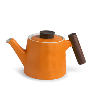 Teekanne "Clementine" mit Holzgriff, 0,5 l, Porzellan