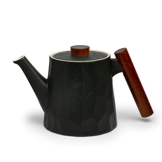 Teekanne "Negra" mit Holzgriff, 1,2 l, Porzellan