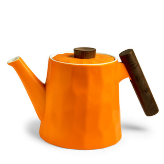 Teekanne mit Holzgriff "Clementine", Porzellan, 1,2 l