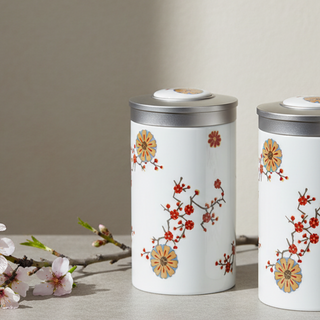 Teedose "Ava"mit Aromaschutzdeckel für 100 g, Porzellan
