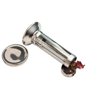 Universal-Edelstahlfilter für Isolierkannen mit abnehmbarer Bodenkappe, L. 11,5 cm, Ø innen 3 cm, oben 6,5 cm