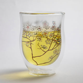 Doppelwandiger Becher "White Cherry", 0,35 l, Glas
