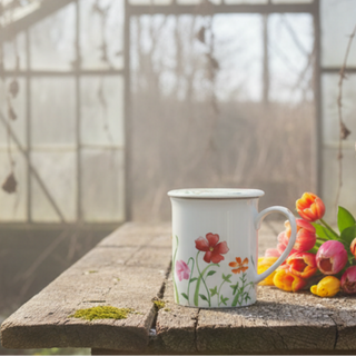 Kräuterteetasse "Lotta" mit Deckel und Edelstahlsieb, 0,3 l, im Geschenkkarton