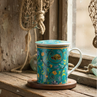 Kräuterteetasse "Clara" mit Deckel und Edelstahlsieb, 0,3 l, im Geschenkkarton