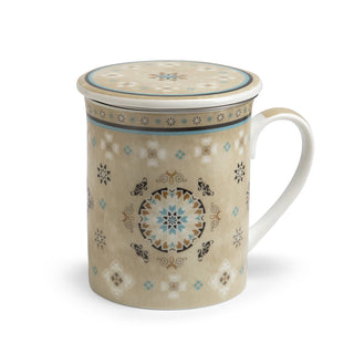 Kräuterteetasse "Casablanca" mit Deckel und Edelstahlsieb, 0,3 l, im Geschenkkarton