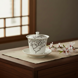 Gaiwan "White Cherry" Porzellan 120 ml