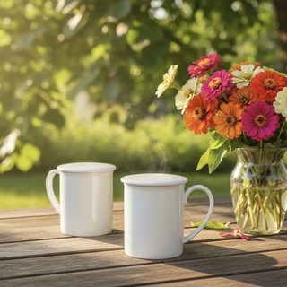 Kräuterteetasse XL "White" mit Deckel und Edelstahlsieb, 0,5l, im Geschenkkarton