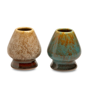 Bambusbesenhalter "Yukio", 2-fach sortiert,  Porzellan, H. 6 cm